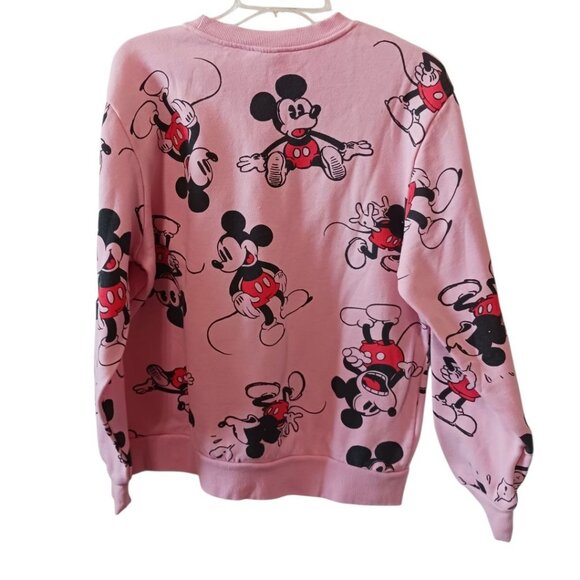 Disney 100 Pink Mickey Mouse Sweatshirt Pink/blk/redMedium - Picture 2 of 12